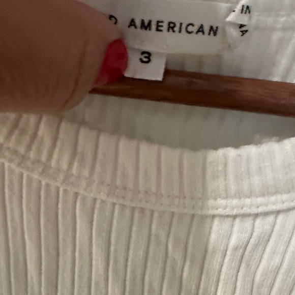 Good American Ivory Ribbed Tank Top - Picture 3 of 4